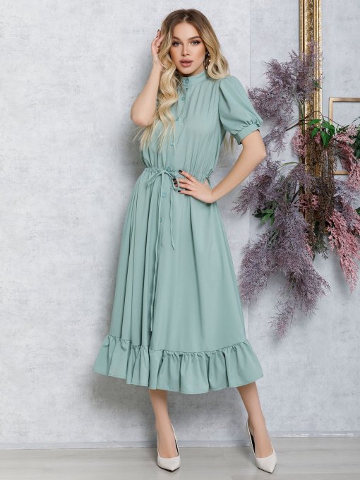 Платья ISSA Plus модель 12578_оливковый Фото