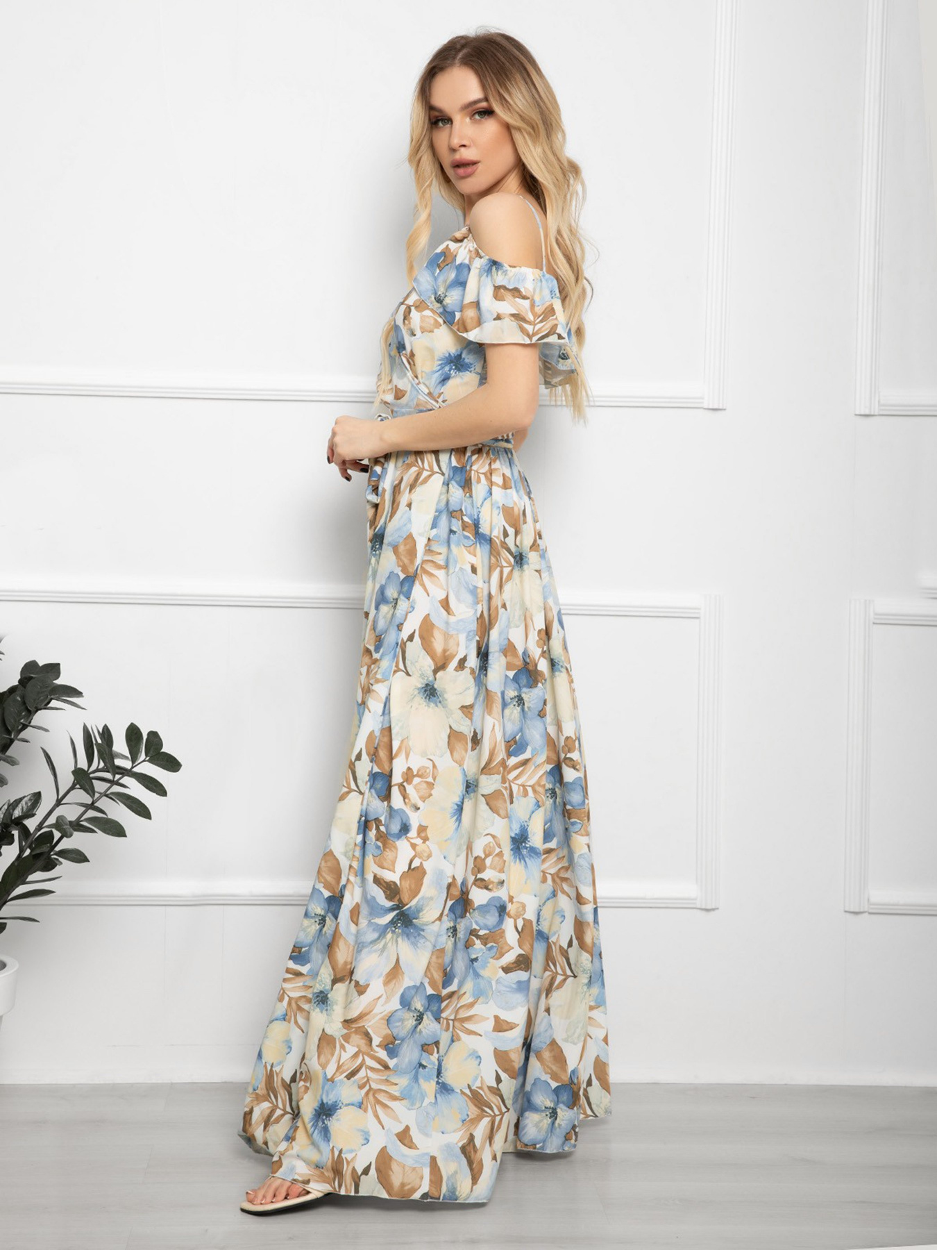 Платья ISSA Plus модель 12566_голубой Фото