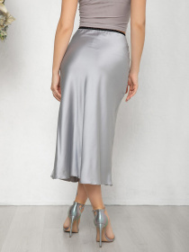 Юбки ISSA Plus модель 11931_серый Юбки ISSA Plus модель 11931_серый Фото