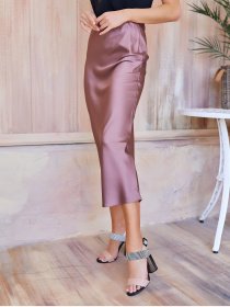 Спідниці ISSA Plus модель 11931_коричневый Спідниці ISSA Plus модель 11931_коричневый Фото