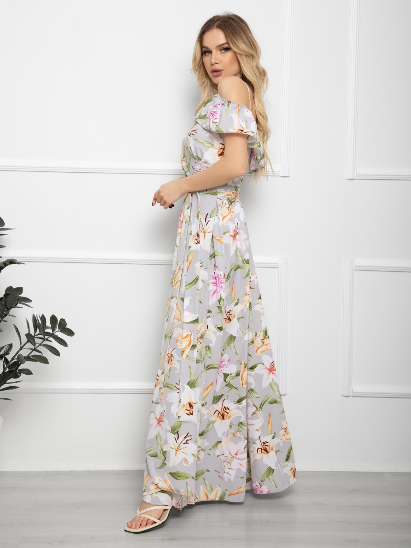 Платья ISSA Plus модель 12554_серый Фото