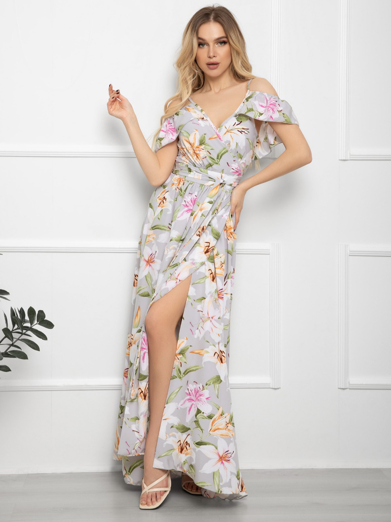 Платья ISSA Plus модель 12554_серый Фото