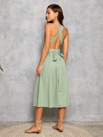 Платья ISSA Plus модель 10947_оливковый Фото