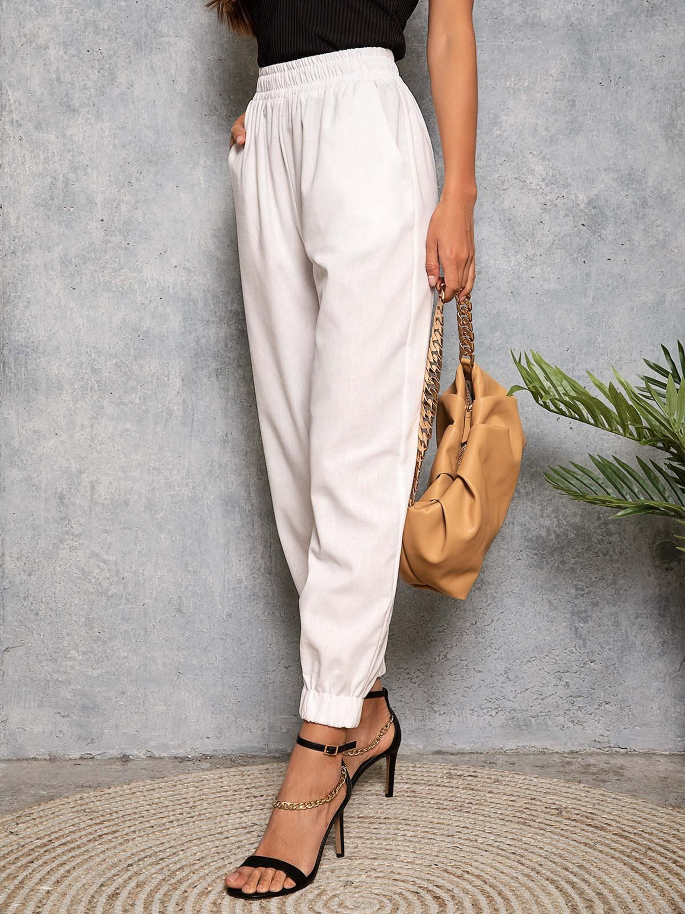 Брюки повседневные ISSA Plus модель 12741_белый Фото