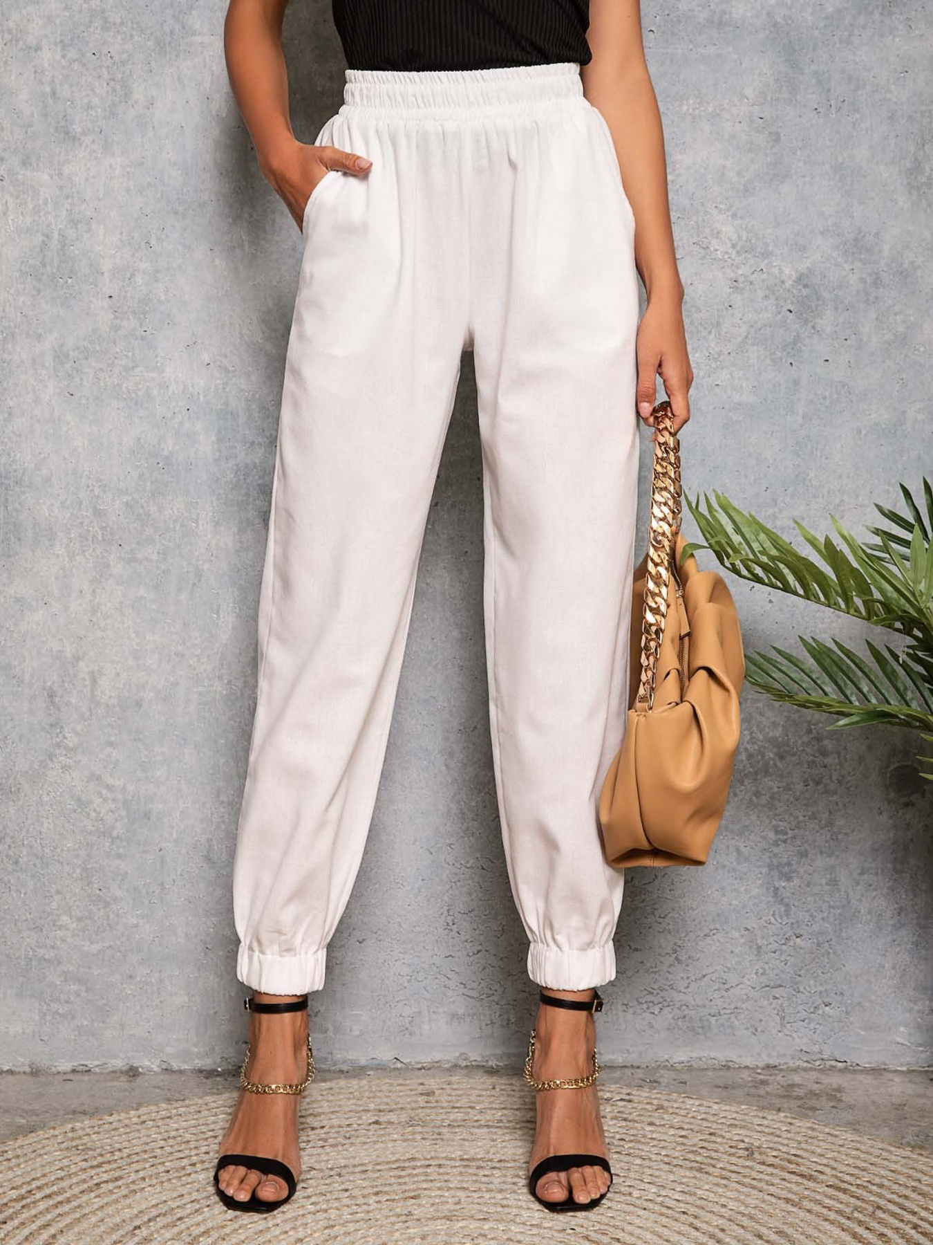 Повсякденні штани ISSA Plus модель 12741_белый Фото