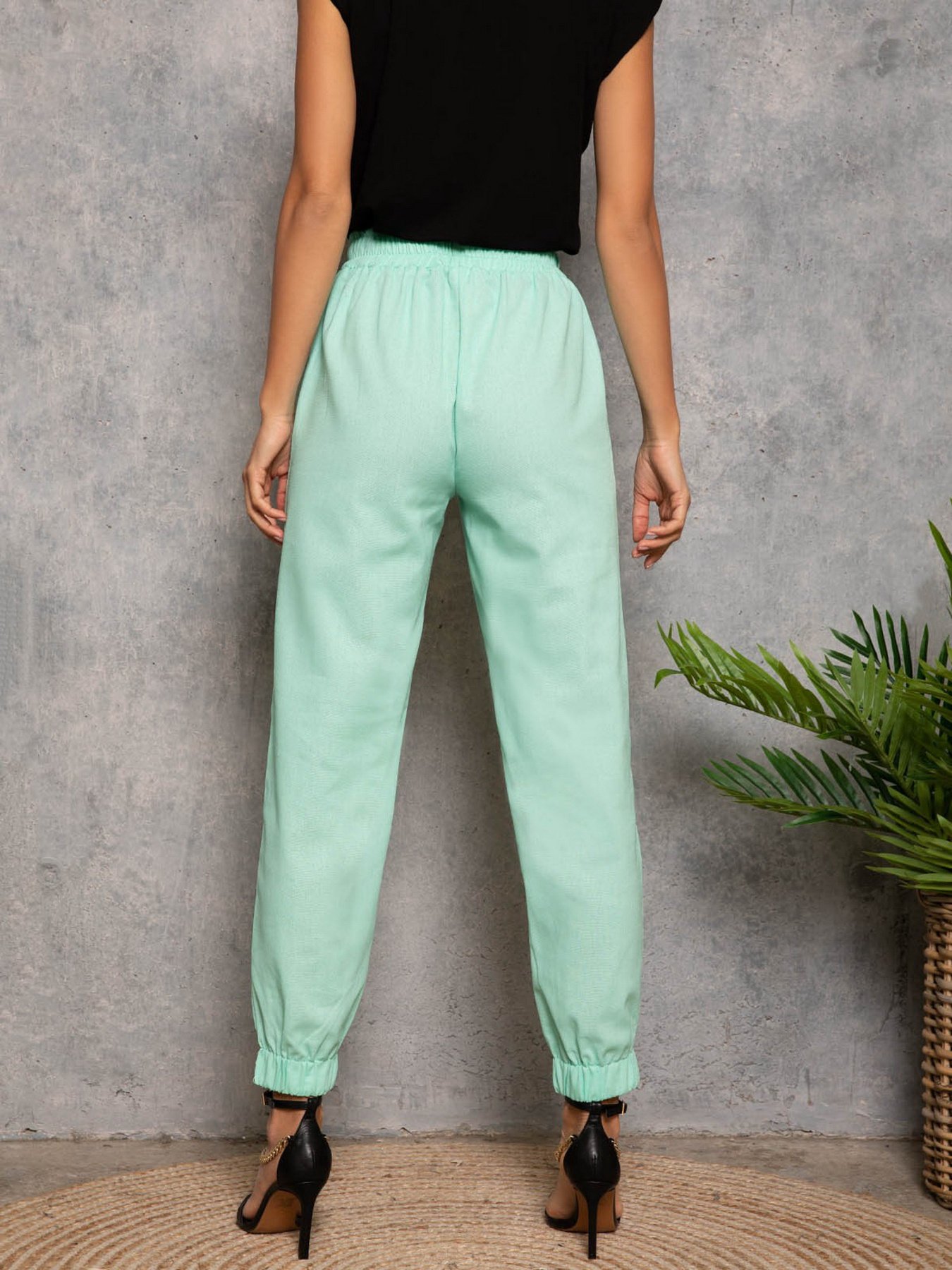 Повседневные штаны ISSA Plus модель 12741_мятный Повседневные штаны ISSA Plus модель 12741_мятный Фото