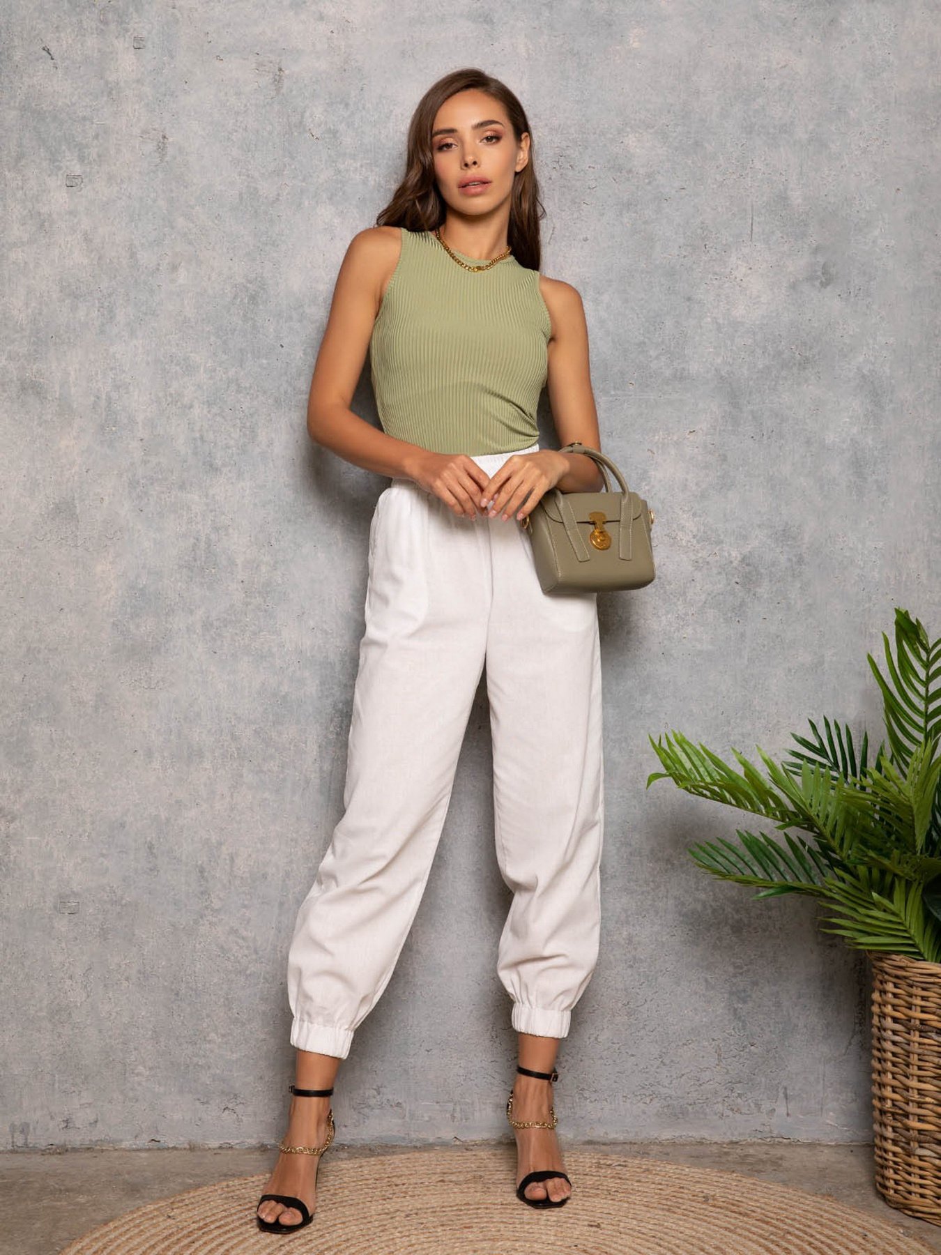 Майка для дома ISSA Plus модель 12755_хаки Фото