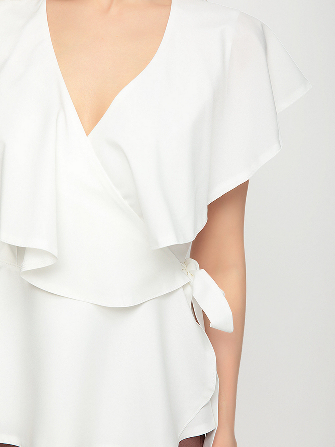 Блуза ISSA Plus модель SA-12045i_молочный Фото