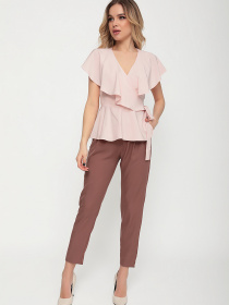 Блуза ISSA Plus модель SA-12045i_розовый Фото