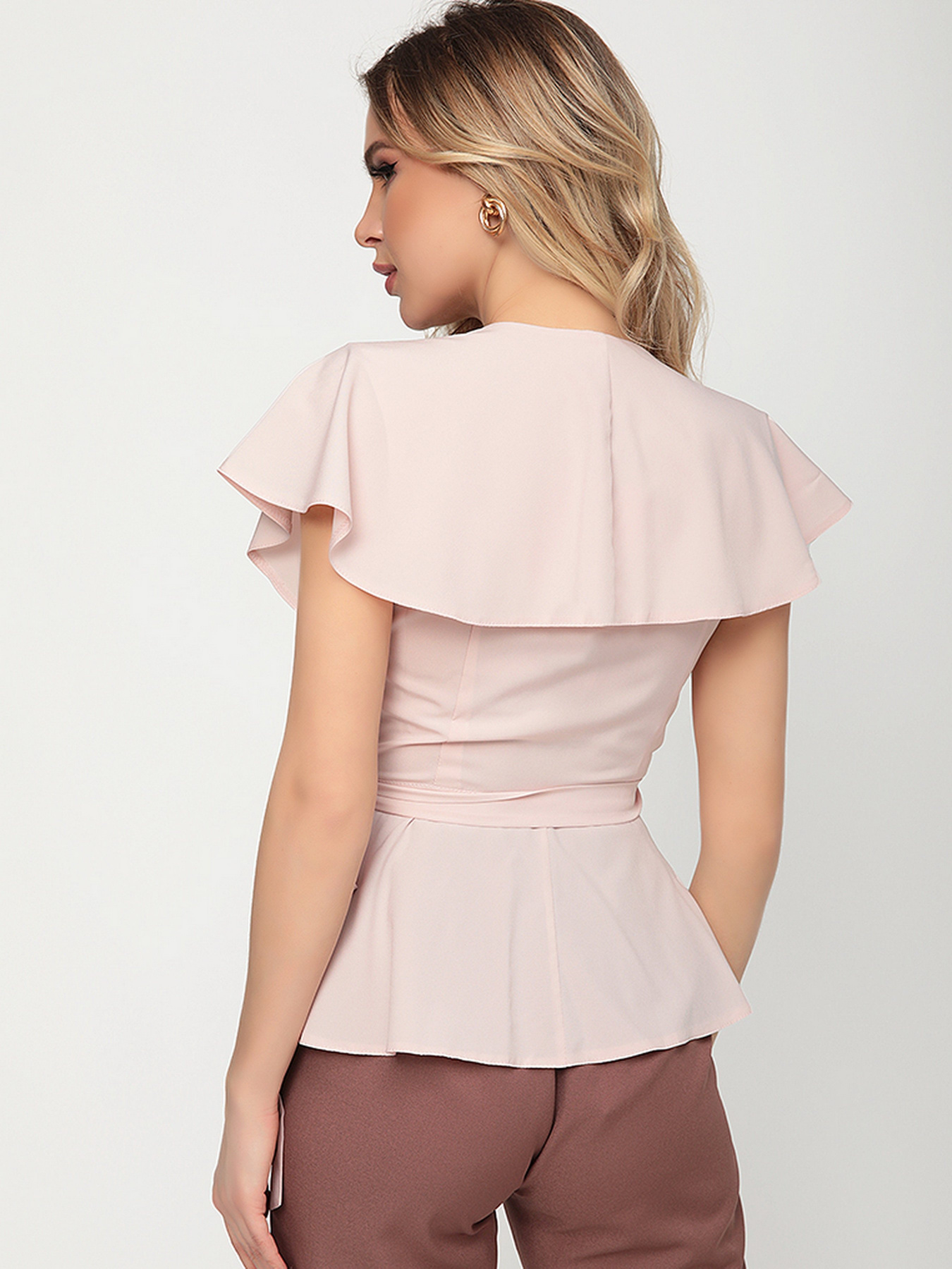 Блуза ISSA Plus модель SA-12045i_розовый Блуза ISSA Plus модель SA-12045i_розовый Фото