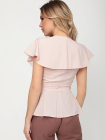 Блуза ISSA Plus модель SA-12045i_розовый Блуза ISSA Plus модель SA-12045i_розовый Фото