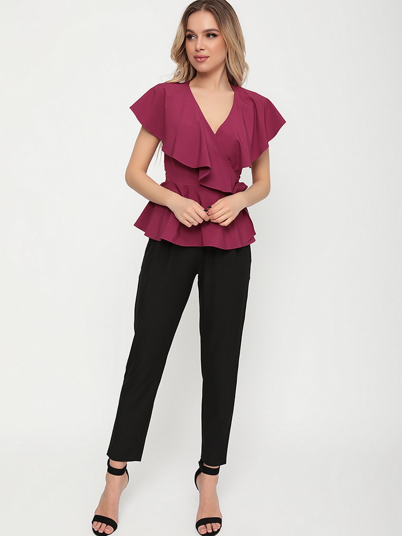 Блуза ISSA Plus модель SA-12045i_фиолетовый Фото