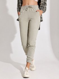 Повсякденні штани ISSA Plus модель 12854_хаки Фото