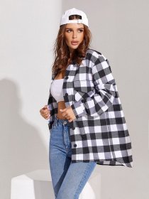 Сорочка повсякденна ISSA Plus модель 13043_черный/белый Фото