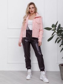 Демісезонна куртка ISSA Plus модель SA-111_розовый Фото