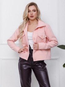 Демісезонна куртка ISSA Plus модель SA-111_розовый Фото