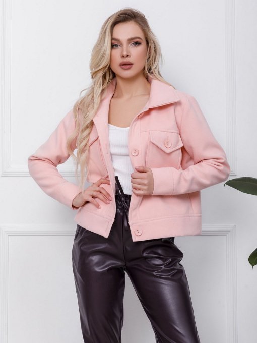 Демісезонна куртка ISSA Plus модель SA-111_розовый Фото