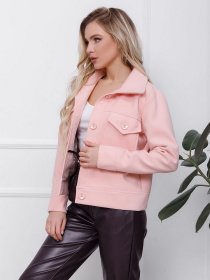 Демисезонная куртка ISSA Plus модель SA-111_розовый Фото