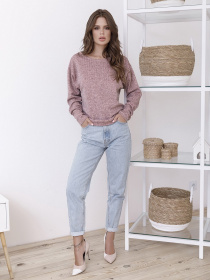 Джемпер ISSA Plus модель 12111_розовый Фото