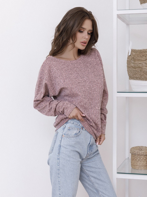 Джемпер ISSA Plus модель 12111_розовый Фото