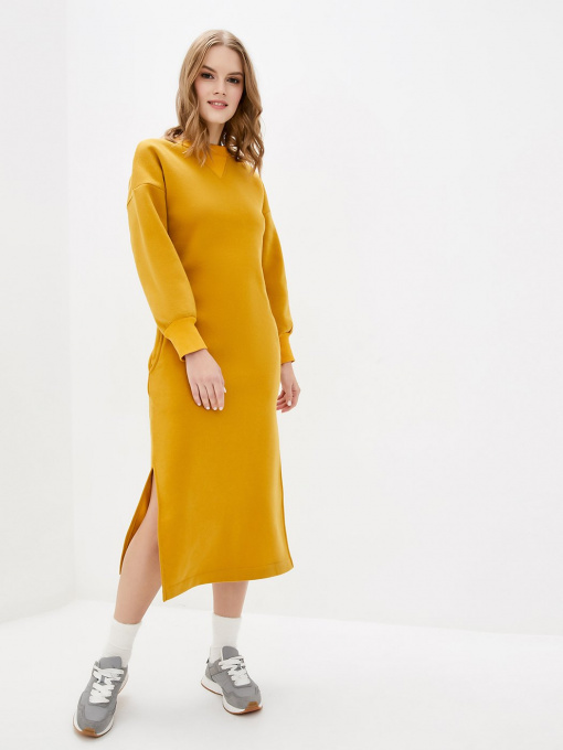 Платья ISSA Plus модель 12946_горчичный Фото