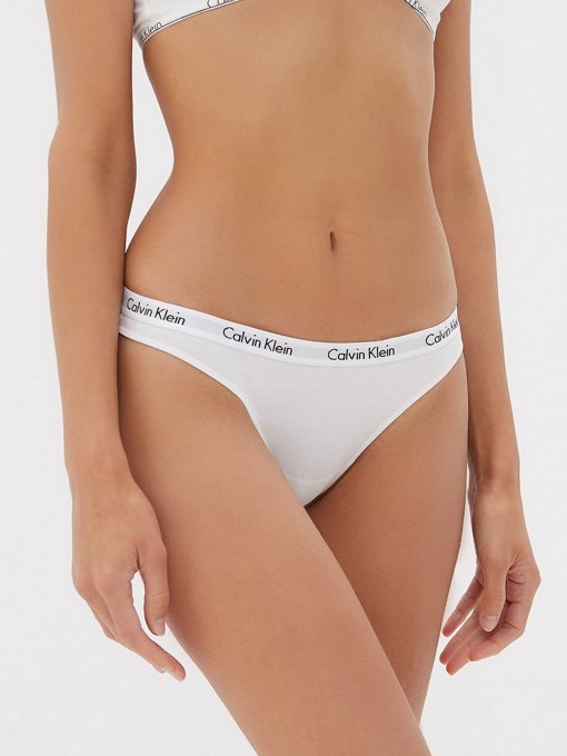 Трусы Calvin Klein Underwear Thong модель D1617E_100 Фото