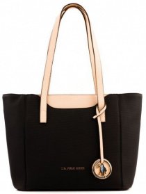 Сумки US Polo модель US17137 BLACK-WHITE-WHITE Фото