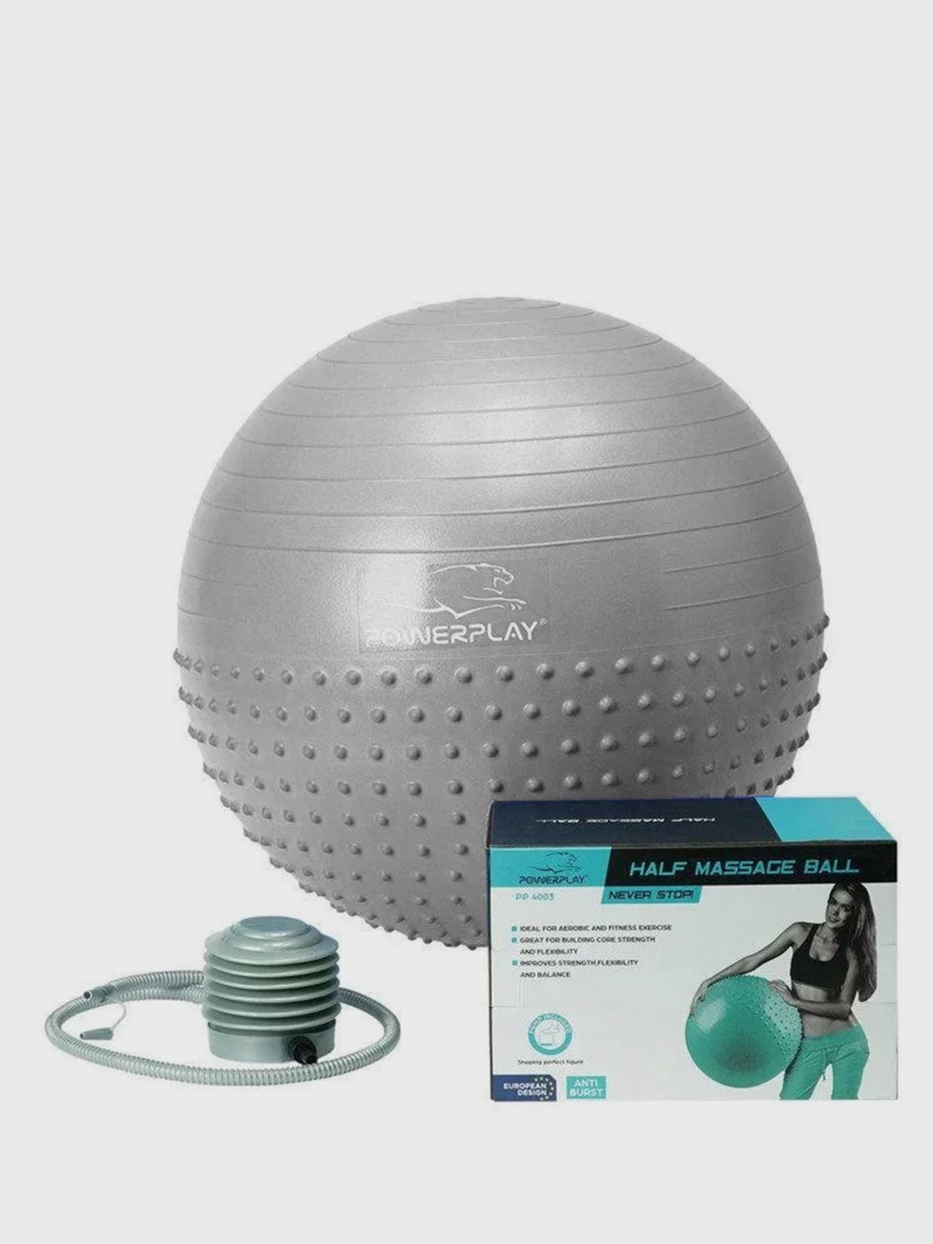 Фитбол PowerPlay модель PP_4003_65cm_Light-grey Фото
