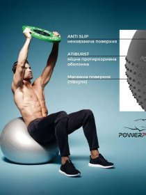 Фитбол PowerPlay модель PP_4003_65cm_Light-grey Фото