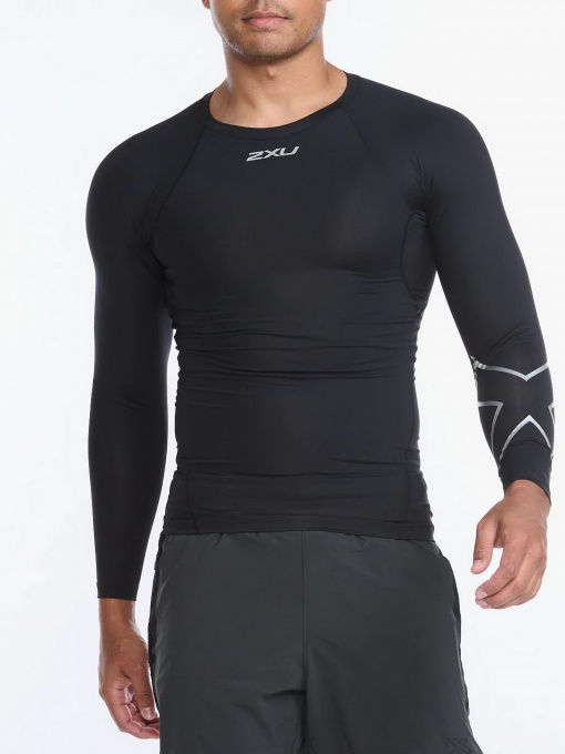 Спортивна кофта 2XU Core модель MA6398a-BLK/SIL Фото