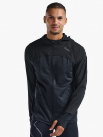 Кофта спортивная 2XU Ignition Shield Hooded Mid Layer модель MR6829a-BLK/BRF Фото