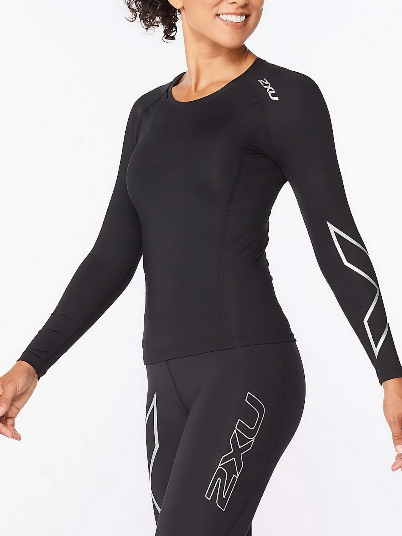Спортивна кофта 2XU Core модель WA6401a-BLK/SIL Фото