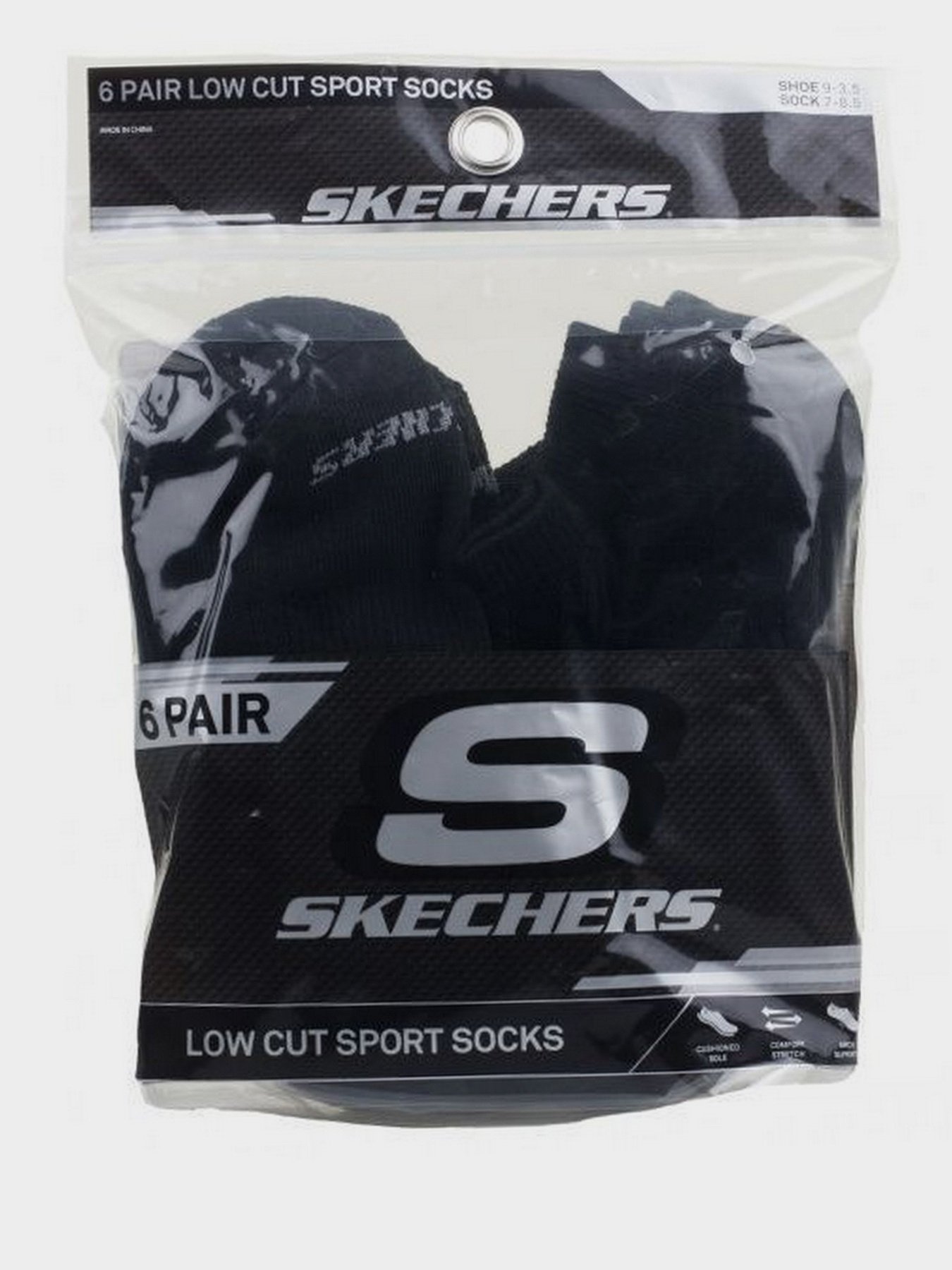 Набір шкарпеток Skechers 6Pk Low Cut Sport модель S104957-001-7 Фото