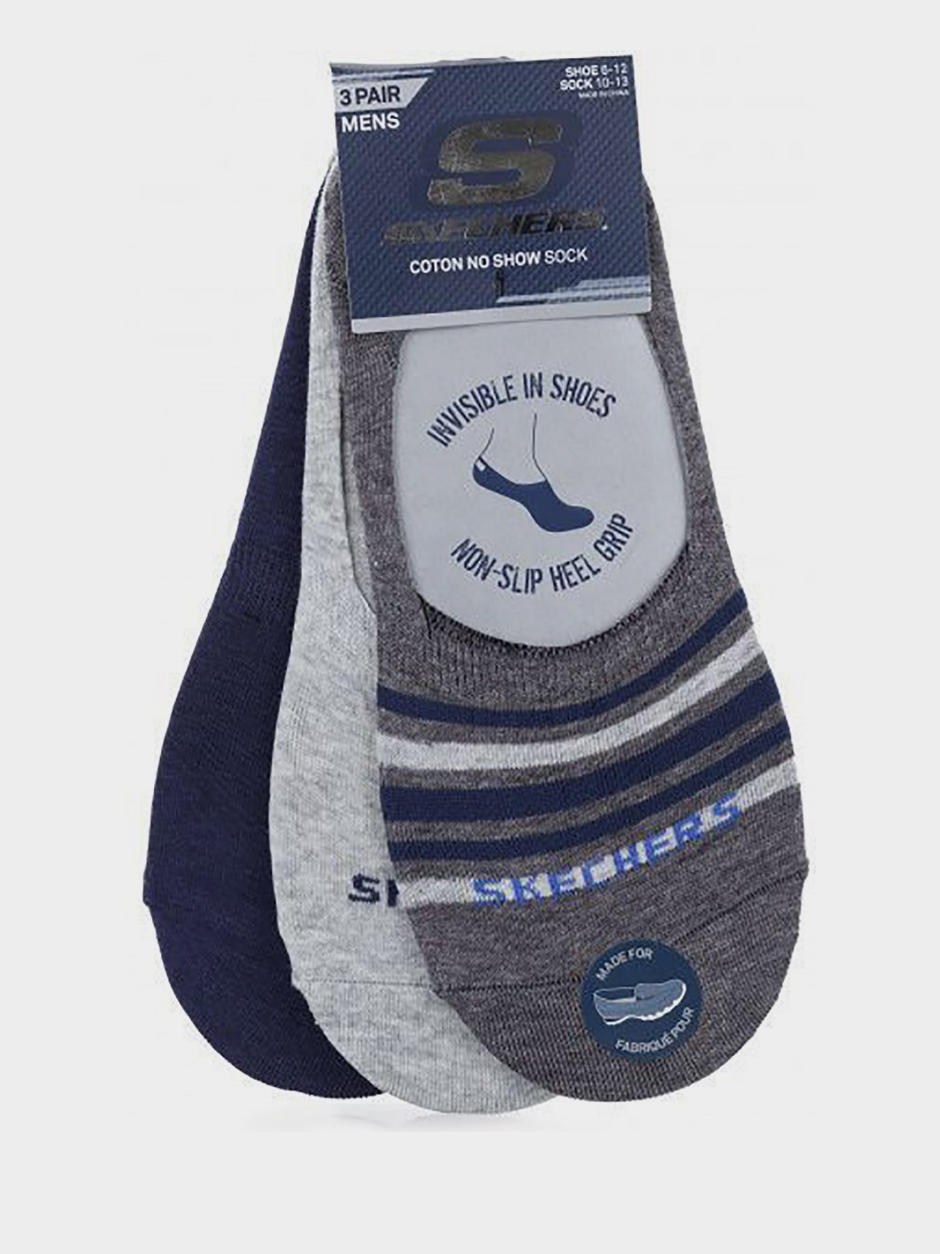 Набор носков Skechers 3pk Invisible No Show Liner модель S110350-037 Фото
