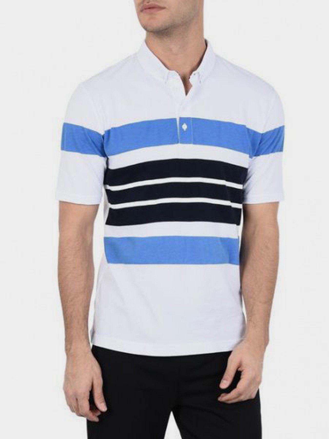 Поло з коротким рукавом Napapijri Erip Stripe модель N0YHD8S18 Фото