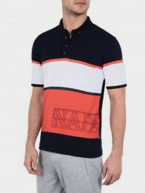 Поло с коротким рукавом Napapijri Erip Stripe модель N0YHD8S20 Поло с коротким рукавом Napapijri Erip Stripe модель N0YHD8S20 Фото