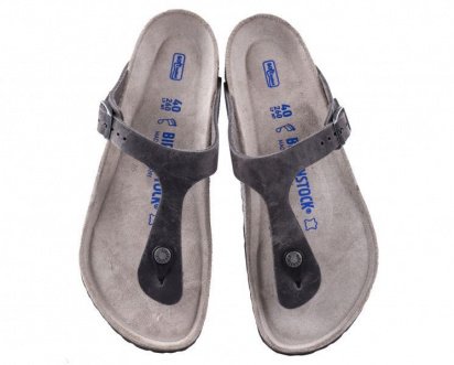 Шльопанці на пласкій підошві Birkenstock модель 1005215_grey — фото 4 - INTERTOP