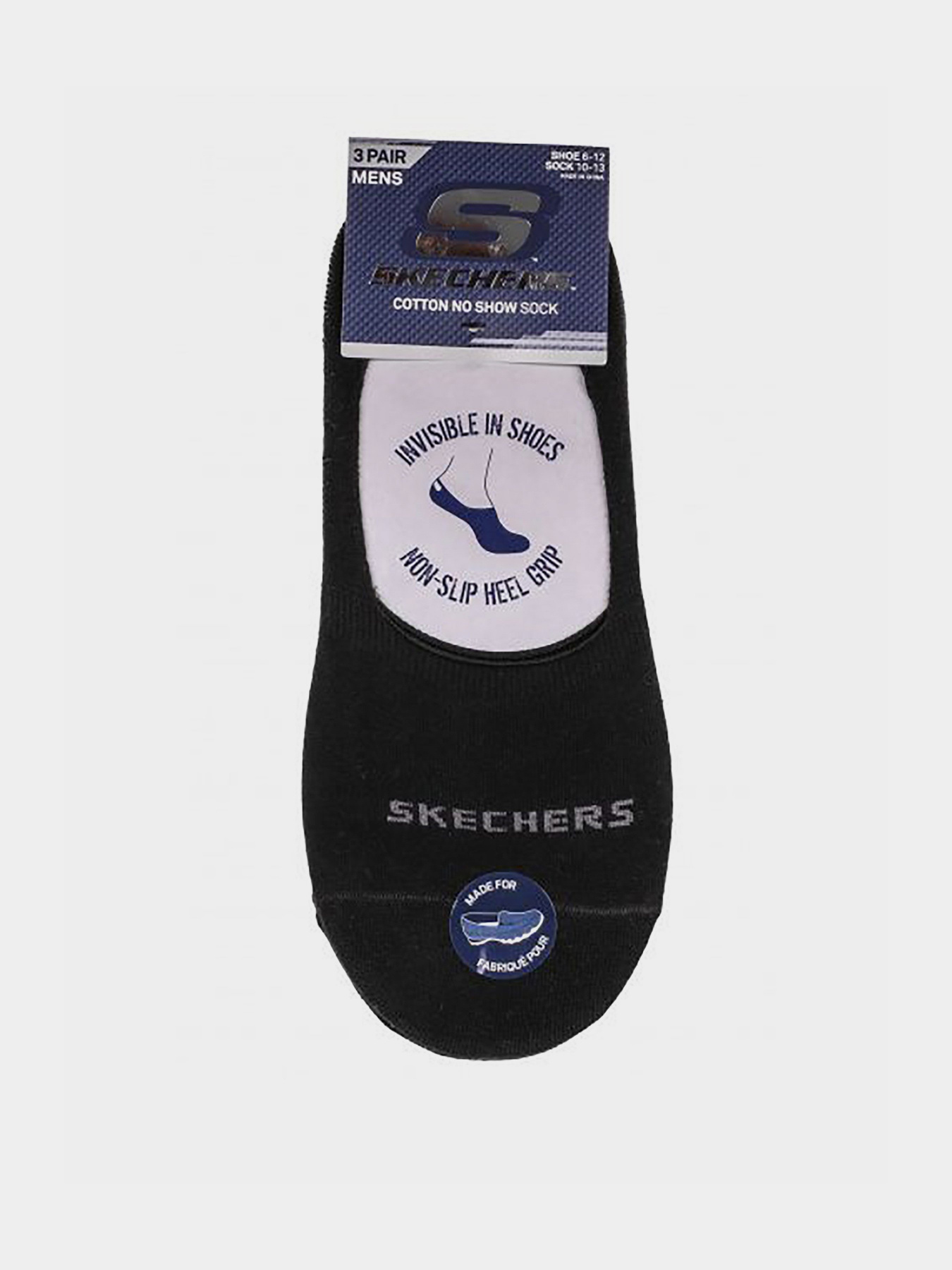 Набор носков Skechers 3 Pair Cotton No Show 43-46 модель S108455-001 Фото