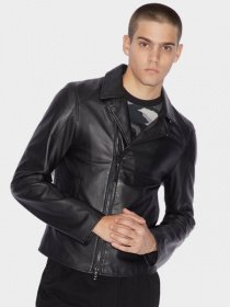 Шкіряна куртка Armani Exchange модель 3GZBG1-ZL02Z-1200 Шкіряна куртка Armani Exchange модель 3GZBG1-ZL02Z-1200 Фото