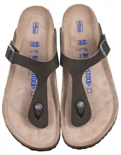 Шльопанці на пласкій підошві Birkenstock модель 1008425 — фото 4 - INTERTOP