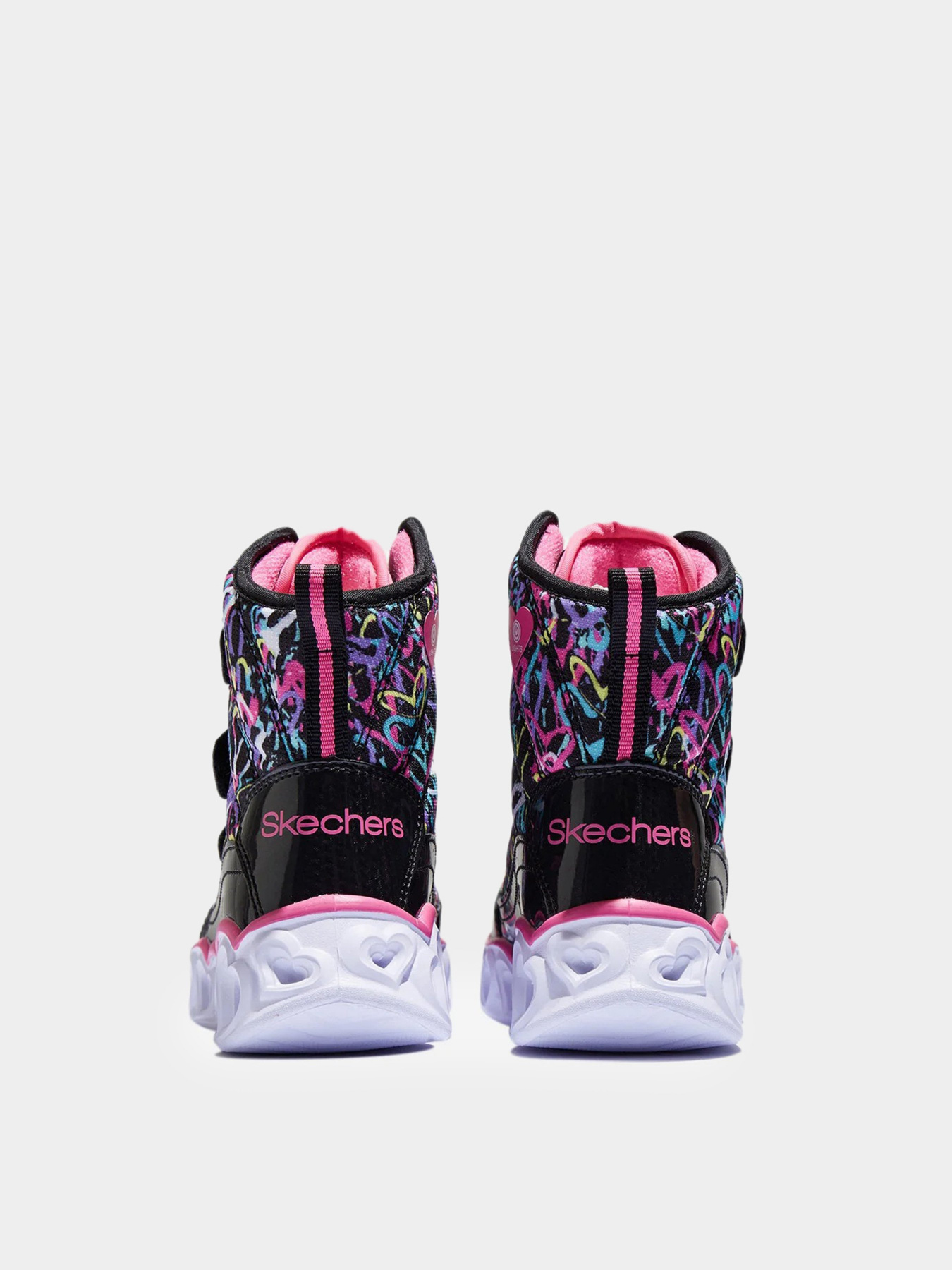 Черевики Skechers S Lights: Heart Lights - Scribble Hearts модель 20288L BKHP Фото