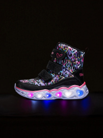 Черевики Skechers S Lights: Heart Lights - Scribble Hearts модель 20288L BKHP Фото