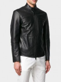 Куртка кожаная Emporio Armani модель 01B50P-01P50-999 Фото