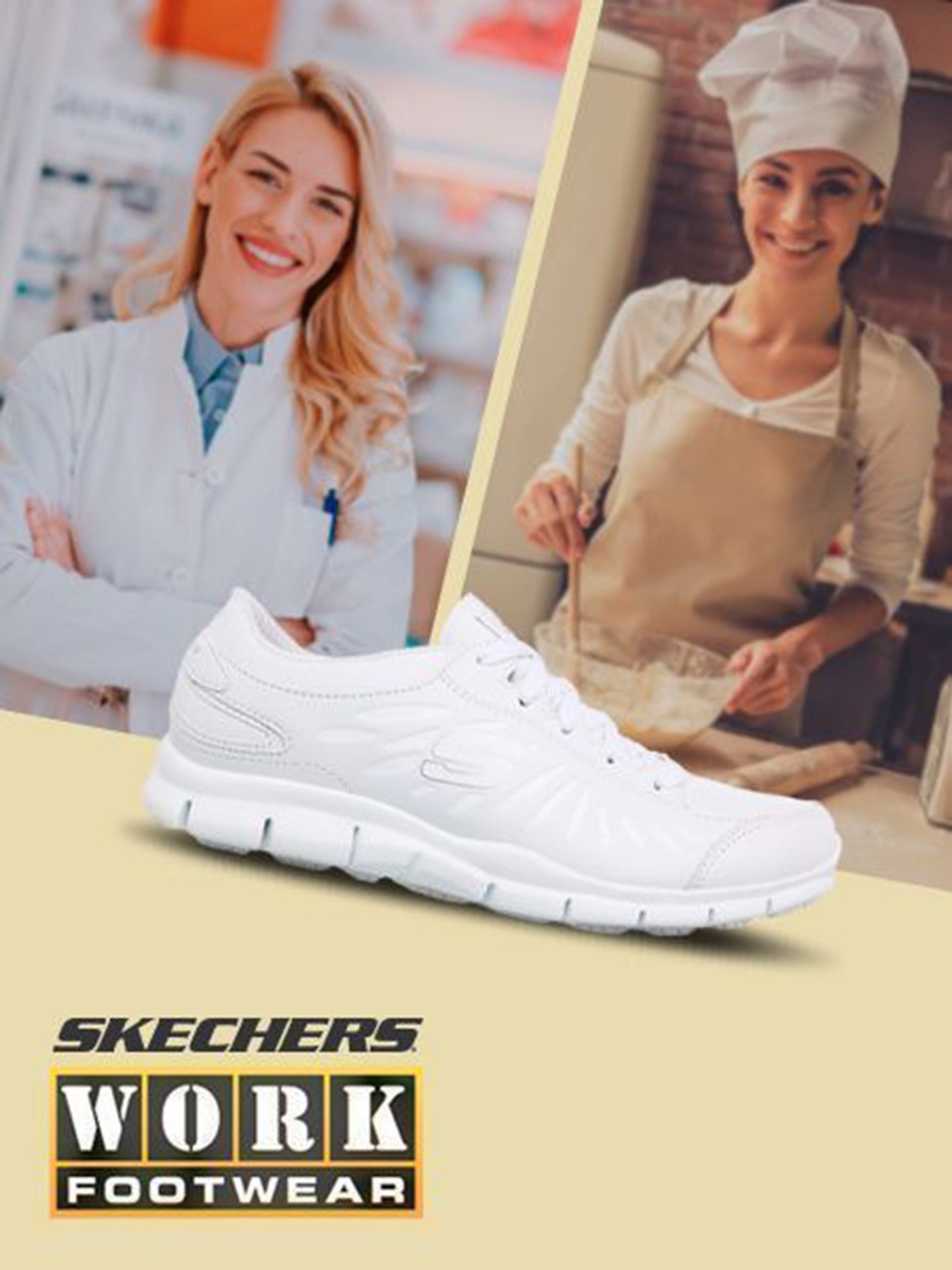 Кроссовки Skechers Work Relaxed Fit: Eldred - Dewey SR модель 76564 WHT Фото