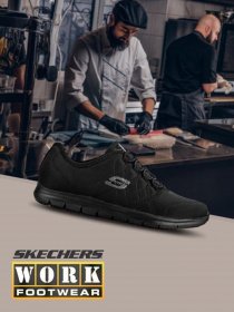 Кроссовки повседневные Skechers Work Relaxed Fit: Ghenter - Srelt SR модель 77211 BLK Фото