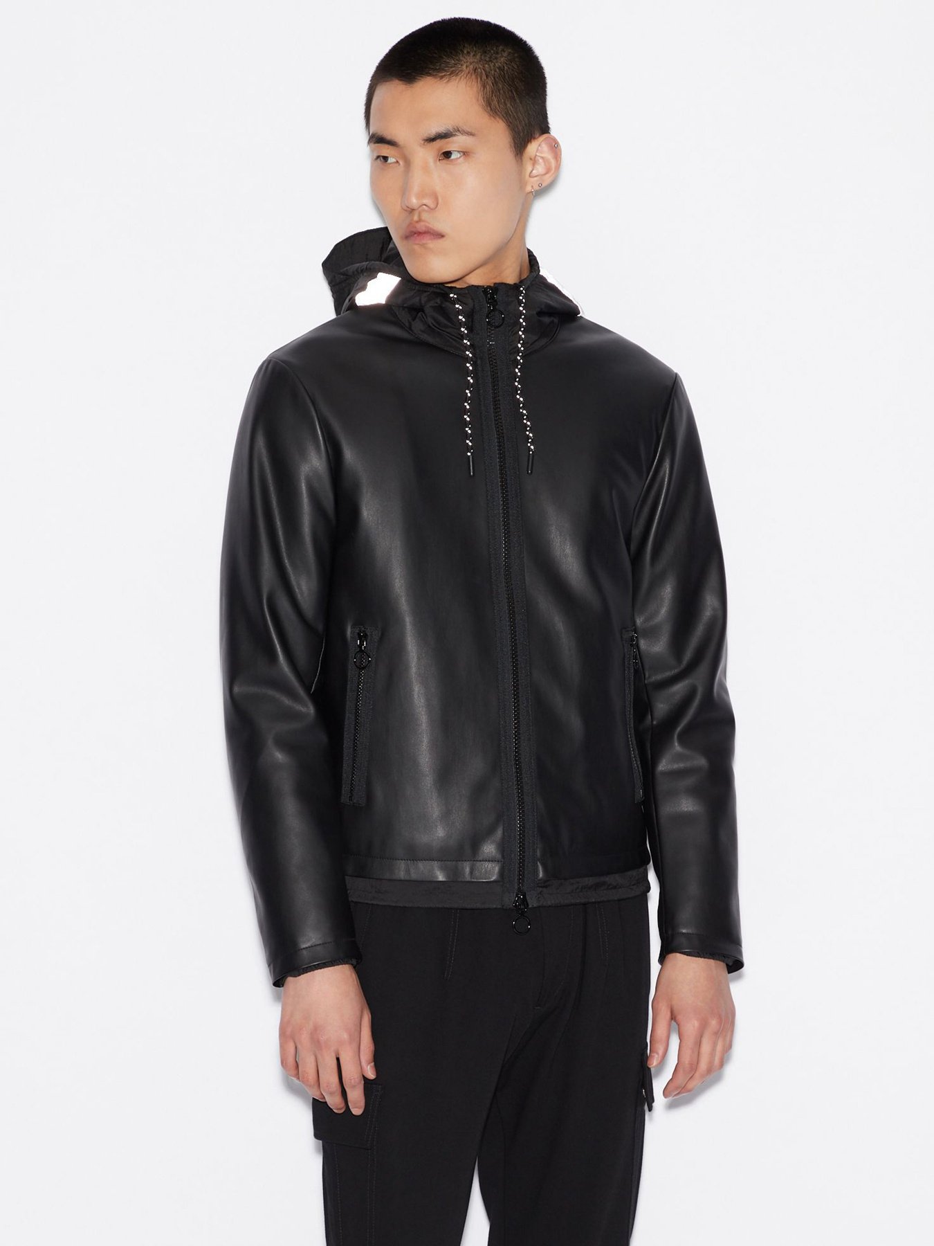 Куртка кожаная Armani Exchange модель 6GZBG1-ZNHWZ-1200 Фото