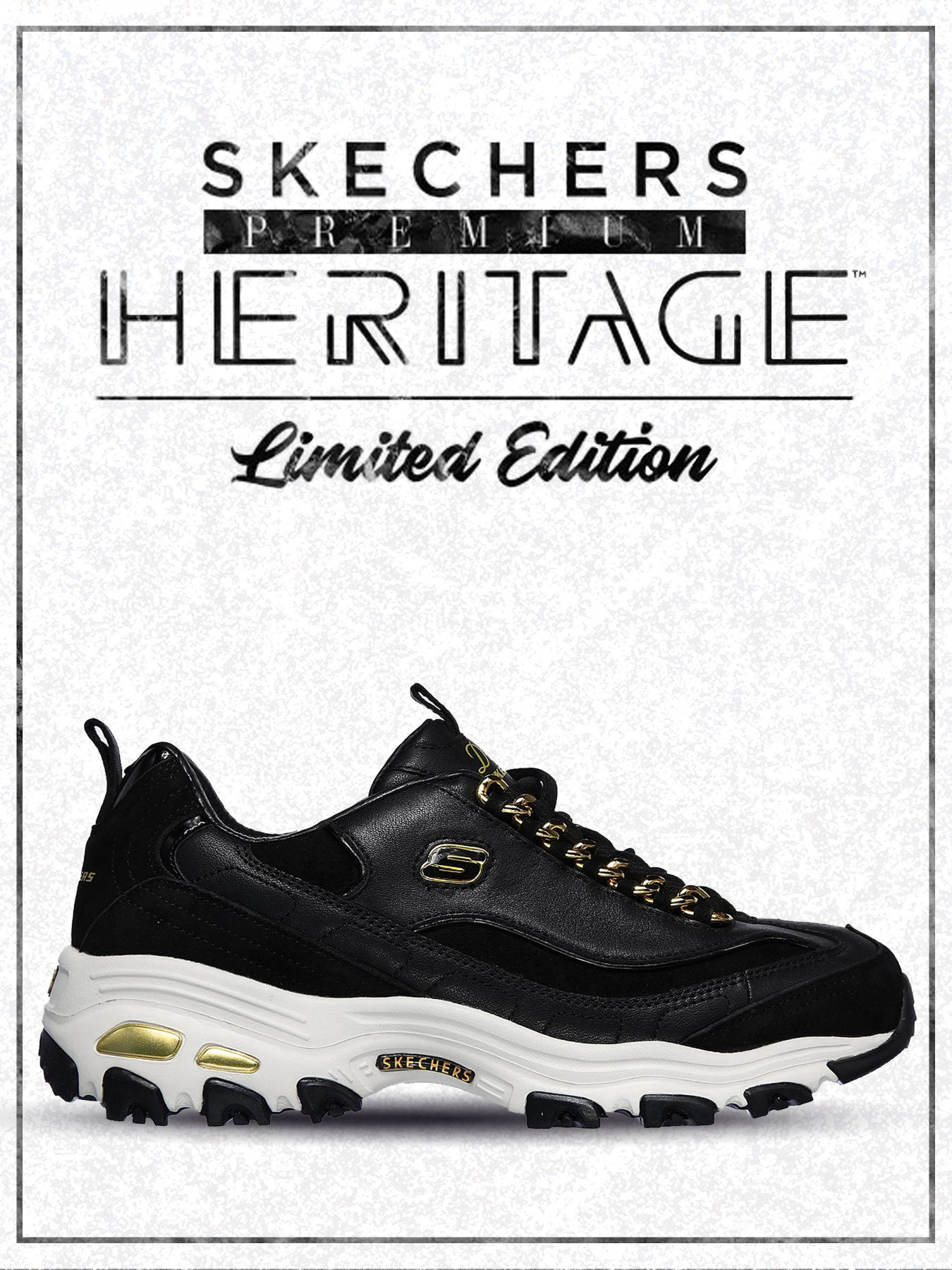 Кроссовки повседневные Skechers D'Lites - Golden Idea модель 149107 BKGD Фото