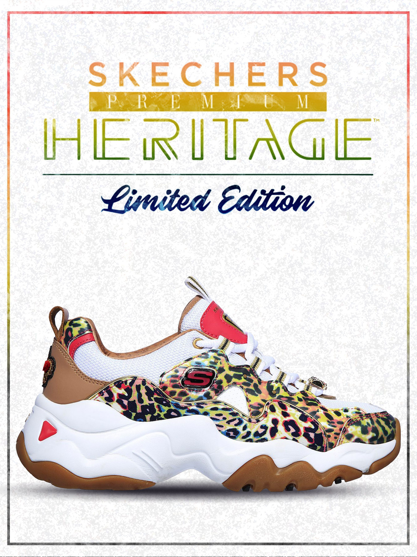 Кроссовки повседневные Skechers D'Lites 3 - Cheetah Queen модель 149109 WMLT Фото