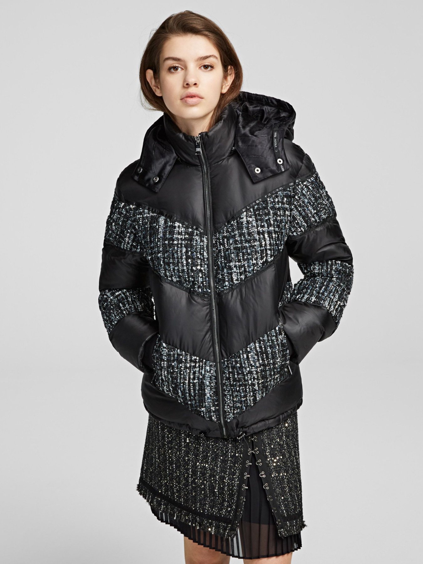 Зимняя куртка Karl Lagerfeld модель 96KW1503_999_0041 Фото