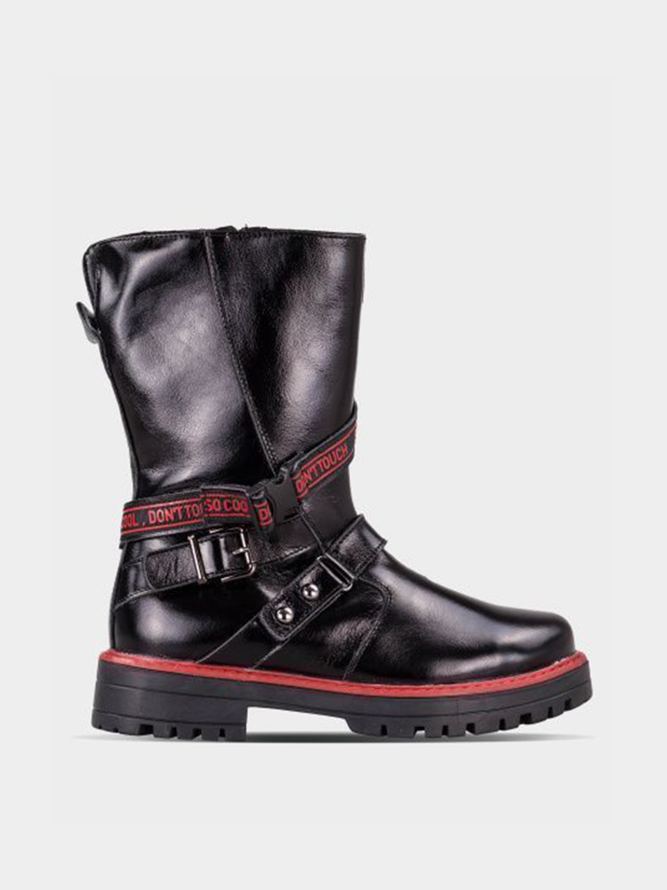 Чоботи EVIE модель Black-Red 203-1L Чоботи EVIE модель Black-Red 203-1L Фото